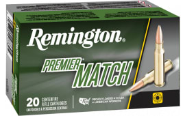 Remington Ammunition 27682 Premier Match 223 Rem 52 GRBoat Tail Hollow Point 20 Per Box/ 10 Cs - 20rd Box