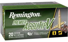 Remington Ammunition 21202 Premier Accutip-V 224 Valkyrie 60 GRAccuTip V Boat Tail 20 Per Box/ 10 Case - 20rd Box