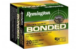 Remington Ammunition R21368 Golden Saber Bonded 10mm Auto 180 GRBonded Brass Jacketed Hollow Point 20 Per Box/ 25 Case - 20rd Box