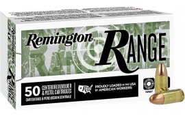 Remington Ammunition R27778 Range 9mm Luger 115 GRFull Metal Jacket 50 Per Box/ 20 Case - 50rd Box