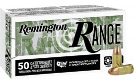 Remington Ammunition R27780 Range 9mm Luger 124 GRFull Metal Jacket 50 Per Box/ 20 Case - 50rd Box