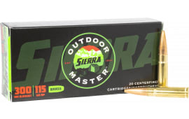 Sierra A211633 Outdoor Master 300 Blackout 115 GRHollow Point 20 Per Box/ 10 Case - 20rd Box