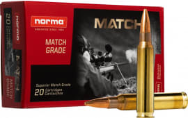 Norma Ammunition 2423552 Dedicated Precision Golden Target Match 223 Rem 77 GRHollow Point Boat Tail 20 Per Box/ 10 Case - 20rd Box