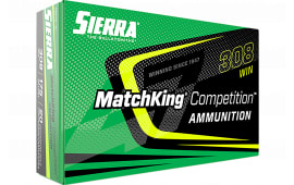 Sierra A227501 MatchKing Competition 308 Win 175 GRSierra MatchKing Boat Tail Hollow Point 20 Per Box/ 10 Case - 20rd Box