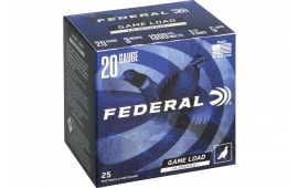 Federal H2585 Game-Shok High Brass 20GA 3" 1 1/4oz #5 Shot 25 Per Box/ 10 Case - 25sh Box