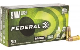 Federal BC9H1 BallistiClean 9mm BallistiClean 100 GRLead-Free Frangible 50 Per Box/20 Cs - 50rd Box