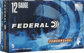 Federal F1271B Power-Shok Max Buck 12GA 2.75" 1 Buck Shot 5 Per Box - 5sh Box