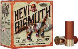 HEVI-Shot HS14713 HEVI-Bismuth Upland 12GA 2.75" 1 1/4oz Bismuth #3 Shot 25 Per Box/ 10 Case - 25sh Box