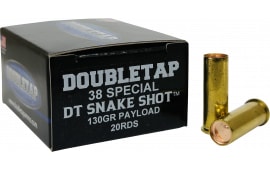 DoubleTap Ammunition 38SPSS2 Snake Shot 38 Special 130 GR20 Per Box/ 50 Case - 20rd Box