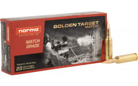 Norma Ammunition 10166462 Dedicated Precision Golden Target Match 6.5 PRC 143 GRHollow Point Boat Tail 20 Per Box/ 10 Case - 20rd Box