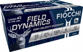 Fiocchi 12HV9P Field Dynamics 12GA 2.75" 9 Pellets 00 Buck Shot 10 Per Box - 10sh Box