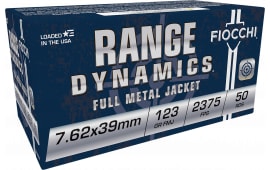 Fiocchi 762X39A Range Dynamics 7.62x39mm 123 GRFull Metal Jacket 50 Per Box/ 10 Case - 50rd Box