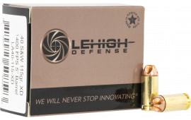 Lehigh Defense LA40115XD Xtreme Defense 40 S&W 115 GRLehigh Defense XD FMT 20 Per Box/ 10 Case - 20rd Box