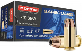 Norma 801407727 40 180 GR Jacketed Hollow Point Safeguard - 50rd Box