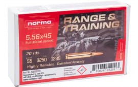 Norma Ammunition 701701313 5.56x45mm NATO 55 GRFull Metal Jacket 20 Per Box/ 10 Case - 20rd Box