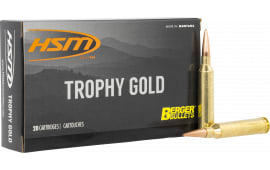 HSM 65X284130VLD Trophy Gold Extended Range 6.5x284 Norma 130 GRBerger Hunting VLD Match 20 Per Box/ 20 Case - 20rd Box