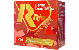 Rio Ammunition RCHV168 Game Load 16GA 2.75" 1 1/8oz #8 Shot 25 Per Box/ 10 Case - 25sh Box