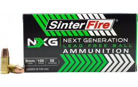 SinterFire Inc SF9100NXG Next Generation (NXG) 9mm Luger 100 GRLead Free Ball 50 Per Box/ 20 Case - 50rd Box