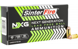SinterFire Inc SF40125NXG Next Generation (NXG) 40 S&W 125 GRLead Free Ball 50 Per Box/ 20 Case - 50rd Box