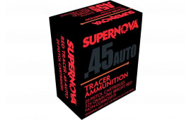Supernova PMSN45ACR Red Tracer Non Corrosive 45 ACP 225 GRFull Metal Jacket 20 Per Box/ 50 Case - 20rd Box