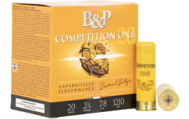 B&P 20B78CP8 Competition ONE Lead 20GA 2.75" 7/8oz #8 Shot 25 Per Box/ 10 Case - 25sh Box