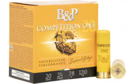 B&P 20B78CP7 Competition ONE 20GA 2.75" 7/8oz #7.5 Shot 25 Per Box/ 10 Case - 25sh Box