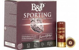 B&P 12B8SCH8 Sporting Clay 12GA 2.75" 1 1/8oz #8 Shot 25 Per Box/ 10 Case - 25sh Box