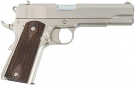 SDS Imports 10100562 1911 A1 Stakeout, 9mm/38 Super Combo, 9+1, 5" Stainless Barrel,Nickel Finish,Stainless Steel Slide/Frame w/Beavertail,Walnut Grip