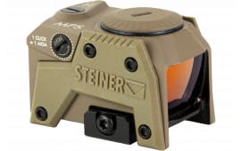 Steiner 8700MPSFDE Micro Pistol Sight Flat Dark Earth 1x20mm x 16mm 3.3 MOA Red Dot Reticle, Features 13 Hour Auto Shutoff