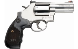 Smith & Wesson 150853 686 Plus Magazine DA/SA .357 3" 7 Wood Stainless Steel Revolver