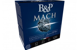 B&P Ammunition 12B1F2H8 Mach 12Gauge 2.75" 1oz 8Shot 25 Per Box/10 Case - 25sh Box