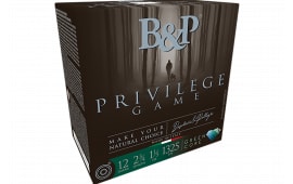 B&P Ammunition 12B15PG5 Privilege Game 12Gauge 2.75" 1 1/5oz 5Shot 25 Per Box/10 Case - 25sh Box