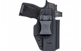 Rounded Gear RGUNVRSLCMPCTBLK Universal Kydex IWB Black Kydex Belt Clip Fits Compact Sized Handguns Right Hand