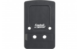 Foxtail Precision 100013 Rear Sight Dovetail Optic Adapter Plate, Black Anodized - Compatible With Glock Non-MOS Pistols