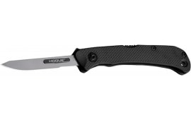 Hogue 35836 Expel 2.50" Folding Scalpel Plain Satin High Carbon Steel Blade, Black Textured G10 Scales/SS Handle