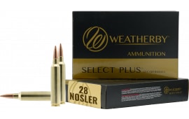 Weatherby M28NS163HCB Select Plus 28 Nosler 163 GRHammer Custom 20 Per Box/ 10 Case - 20rd Box