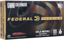 Federal GM6CRDLRHT1 6mm Creedmoor 109 LR TRGT - 20rd Box