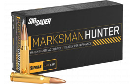 Sig Sauer E65CMGK13020 Marksman Hunter 6.5Creedmoor 130 GR 20 Per Box/10 Case - 20rd Box
