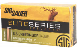 Sig Sauer E65CMPH14020 Platinum Hunter 6.5Creedmoor 140 GR Bonded Polymer Tip 20 Per Box/10 Case - 20rd Box