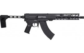 CMMG Dissent Mk47 86A9D0A-AB Pistol, 7.62x39mm, 12.5" Barrel, 30rd, Semi-Auto, Armor Black, Side Charger, Braced.