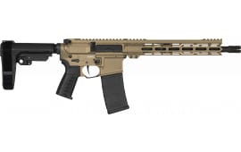 CMMG 30AB20FCT Banshee MK4 30+1 12.50" Black Nitride Medium Taper Threaded Barrel, EML 7" M-LOK Handguards, Coyote Tan Cerakote Aluminum Picatinny Rail Receiver, CMMG Zeroed Grips