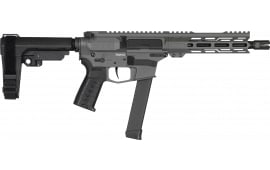CMMG 99A3B0FTNG Banshee MKGS 33+1 8" Black Nitride Medium Taper Threaded Barrel, EML 7" M-LOK Handguards, Tungsten Cerakote Aluminum Picatinny Rail Receiver, CMMG Zeroed Grips