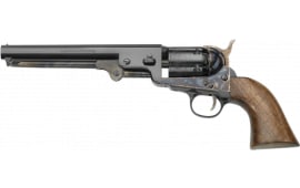 Pietta (EMF Company INC) YAN36 1851 Navy London 6 7.37" Blued Barrel Color Case Hardened Steel Frame Walnut Grip