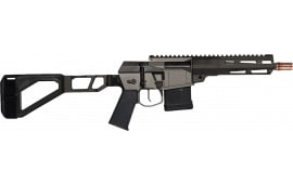 Q LLC MINIFIX300BLK8PST Mini Fix 30+1 8" Black Anodized Tapered Threaded Barrel, Q-Sert Free-Float Handguards, Picatinny Rail Receiver, Black SBA3 Brace, Black Polymer Grips