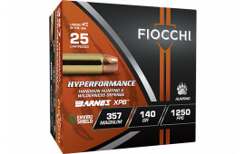 Fiocchi 357BA Hyperformance 357 Mag 140 GR XPB 25 Per Box/8 Case - 25rd Box
