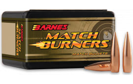 Barnes Bullets 32050 Match Burners 22Cal 77 GR Match Burners Boat Tail 100 Per Box/10 Case