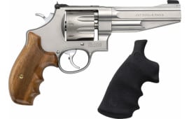 Smith & Wesson 170210 627 Performance Center DA/SA .357 5" 8 Wood (Rubber Grip Included) Stainless Revolver