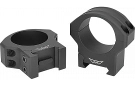 Warne HyperLite 30mm Medium Scope Rings Matte Black MagnaFusion Alloy, 2.48oz Pair, Integrated Recoil Lug.
