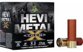 HEVI-Shot HS38126 HEVI-Metal Extreme 12Gauge 3" 1 1/4oz Steel/Tungsten 6/3Shot 25 Per Box/10 Case - 25sh Box