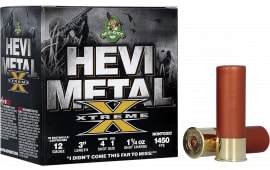 HEVI-Shot HS38122 HEVI-Metal Extreme 12Gauge 3" 1 1/4oz Steel/Tungsten 4/1Shot 25 Per Box/10 Case - 25sh Box